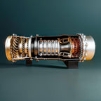 DIY 1/20 WS-15 Turbofan Engine Model Kit that Works - 150+Pcs - DIY Engine Model by Extoril