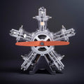 DIY 1/6 Full Metal 5 Cylinder Radial Engine Model Kit - DIY Engine Model by Extoril