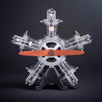 DIY 1/6 Full Metal 5 Cylinder Radial Engine Model Kit - DIY Engine Model by Extoril
