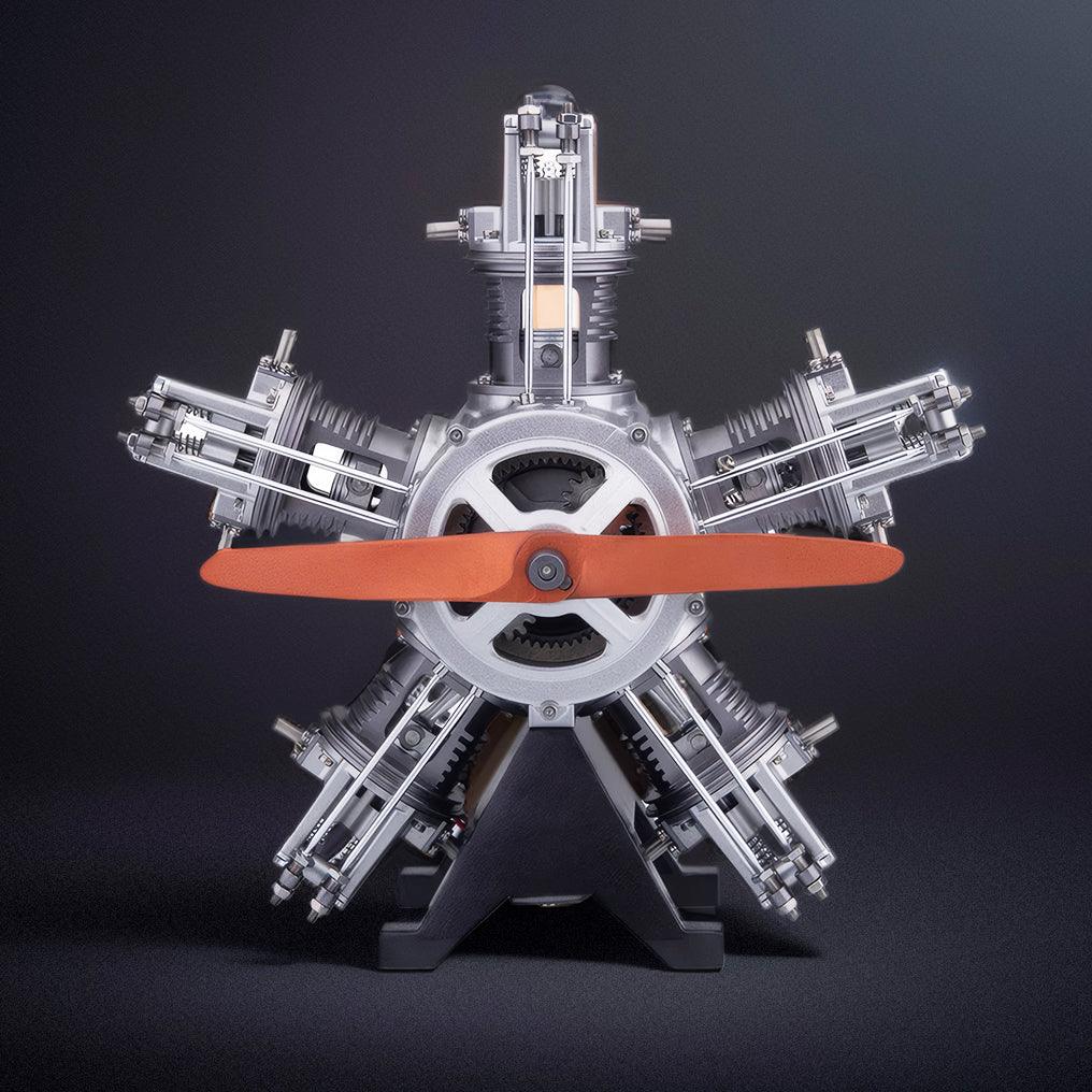 DIY 1/6 Full Metal 5 Cylinder Radial Engine Model Kit - DIY Engine Model by Extoril