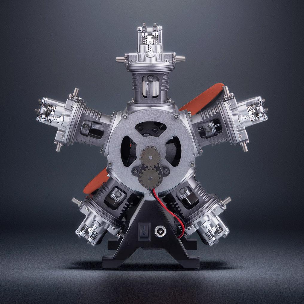 DIY 1/6 Full Metal 5 Cylinder Radial Engine Model Kit - DIY Engine Model by Extoril