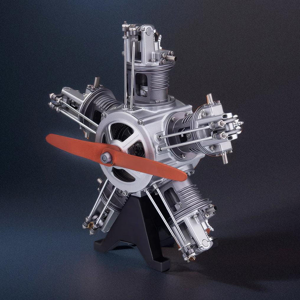 DIY 1/6 Full Metal 5 Cylinder Radial Engine Model Kit - DIY Engine Model by Extoril