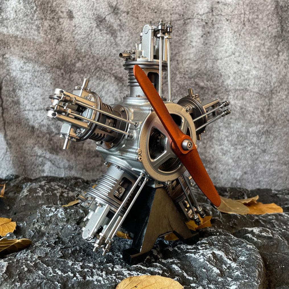 DIY 1/6 Full Metal 5 Cylinder Radial Engine Model Kit - DIY Engine Model by Extoril