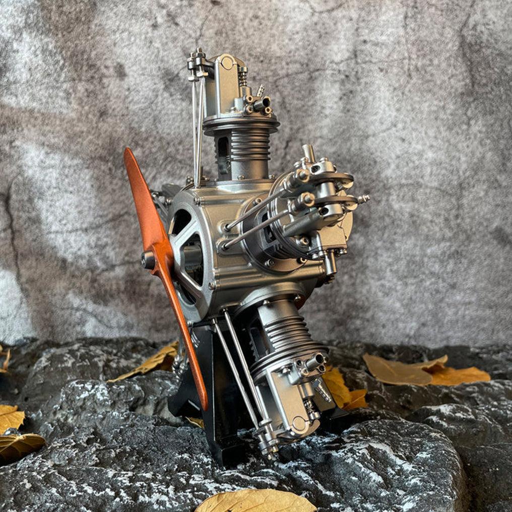 DIY 1/6 Full Metal 5 Cylinder Radial Engine Model Kit - DIY Engine Model by Extoril