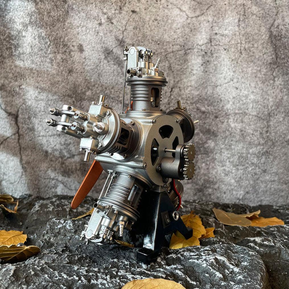 DIY 1/6 Full Metal 5 Cylinder Radial Engine Model Kit - DIY Engine Model by Extoril