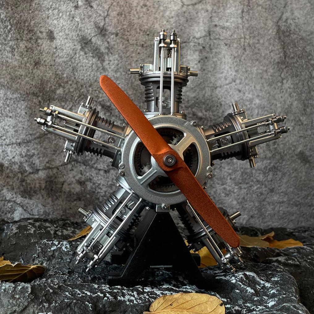 DIY 1/6 Full Metal 5 Cylinder Radial Engine Model Kit - DIY Engine Model by Extoril