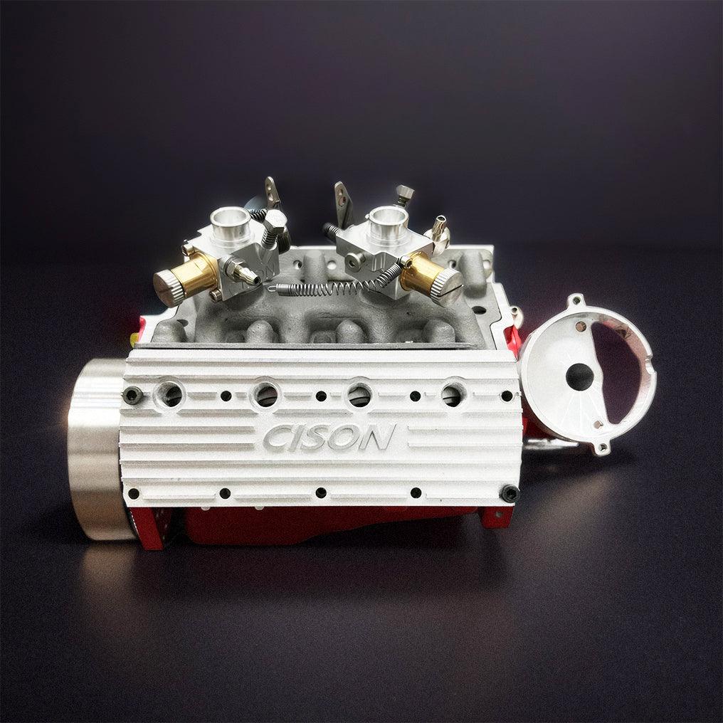 DIY 1/6 Gasoline Flathead 4-Stroke V8 Water-Cooled Engine 44CC Model Kit That Works - DIY Engine Model by Extoril