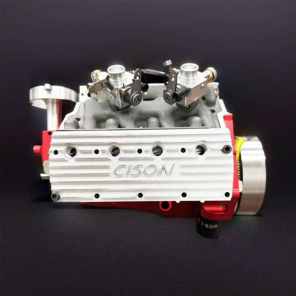 DIY 1/6 Gasoline Flathead 4-Stroke V8 Water-Cooled Engine 44CC Model Kit That Works - DIY Engine Model by Extoril