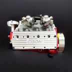 DIY 1/6 Gasoline Flathead 4-Stroke V8 Water-Cooled Engine 44CC Model Kit That Works - DIY Engine Model by Extoril