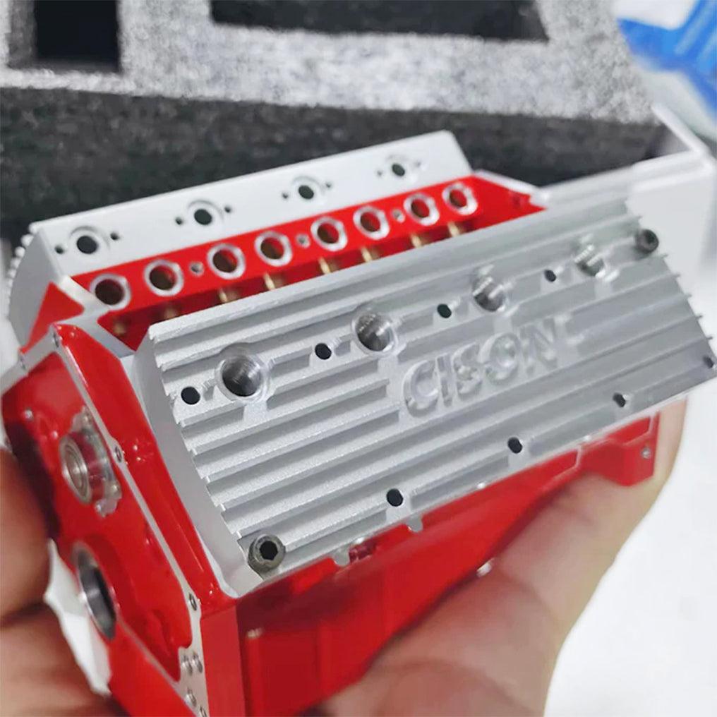 DIY 1/6 Gasoline Flathead 4-Stroke V8 Water-Cooled Engine 44CC Model Kit That Works - DIY Engine Model by Extoril