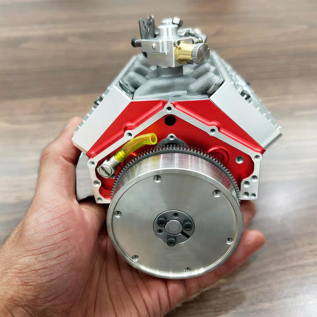 DIY 1/6 Gasoline Flathead 4-Stroke V8 Water-Cooled Engine 44CC Model Kit That Works - DIY Engine Model by Extoril