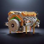 DIY 1/6 Gasoline Internal Combustion V8 Water-Cooled Engine 44CC Model Kit - DIY Engine Model by Extoril