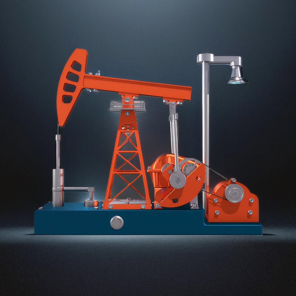 DIY Educational 3D Metal Oilfield Working Equipment with Pumping Unit that Works - DIY Engine Model by Extoril