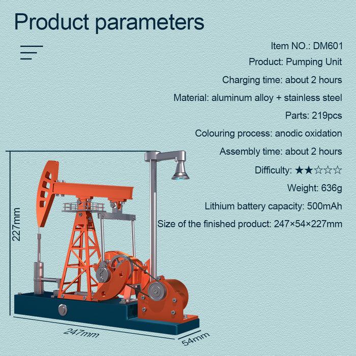 DIY Educational 3D Metal Oilfield Working Equipment with Pumping Unit that Works - DIY Engine Model by Extoril