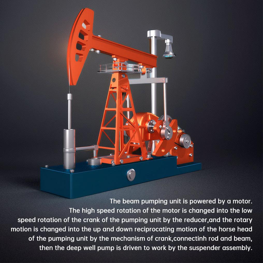 DIY Educational 3D Metal Oilfield Working Equipment with Pumping Unit that Works - DIY Engine Model by Extoril