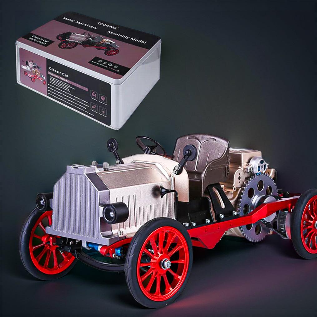 DIY Educational Metal Mechanical Classic Car Mini Electric Single-cylinder Engine Assembly Kit - DIY Engine Model by Extoril