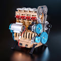 DIY Full Metal 4 Cylinder Car Engine Assembly Kit - DIY Engine Model by Extoril