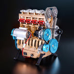 DIY Full Metal 4 Cylinder Car Engine Assembly Kit - DIY Engine Model by Extoril