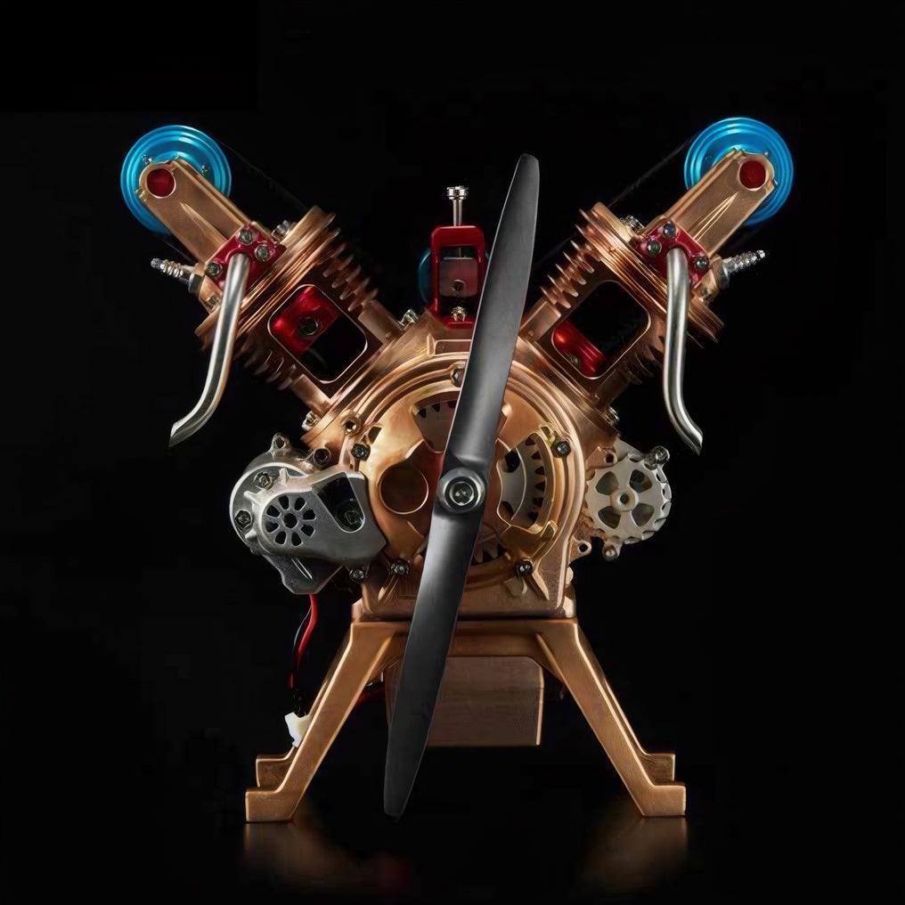 DIY Full Metal V2 Car Engine Assembly Kit that Work - DIY Engine Model by Extoril