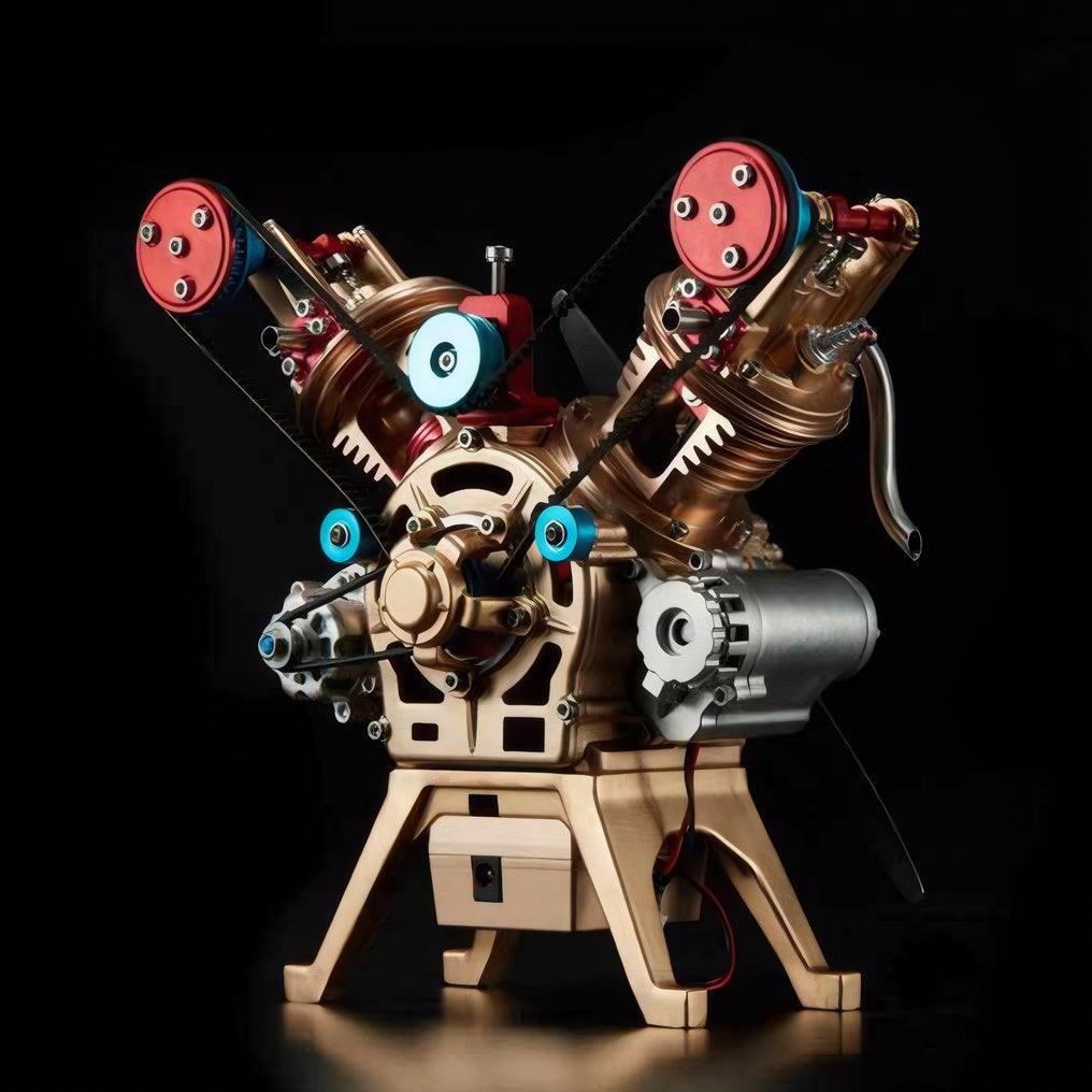 DIY Full Metal V2 Car Engine Assembly Kit that Work - DIY Engine Model by Extoril