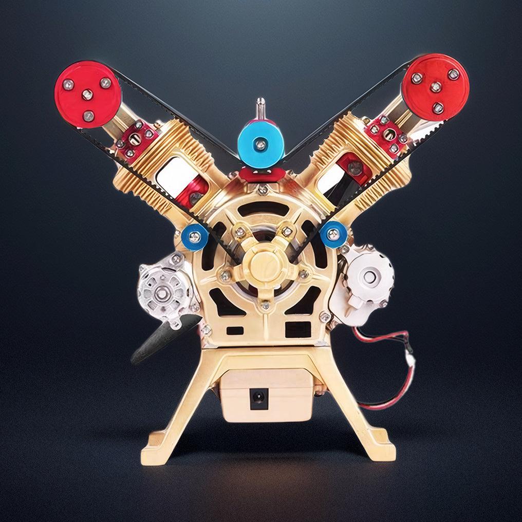 DIY Full Metal V2 Car Engine Assembly Kit that Work - DIY Engine Model by Extoril
