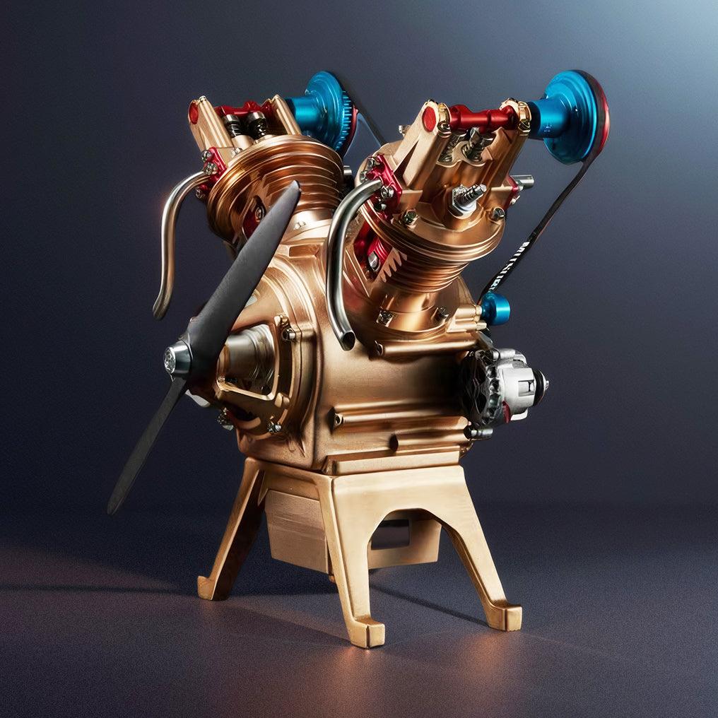 DIY Full Metal V2 Car Engine Assembly Kit that Work - DIY Engine Model by Extoril