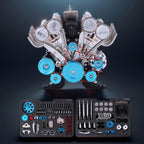 DIY Full Metal V8 Engine Model Kit RC 1: 3 Mini V8 Motor That Run 500+Pcs - DIY Engine Model by Extoril