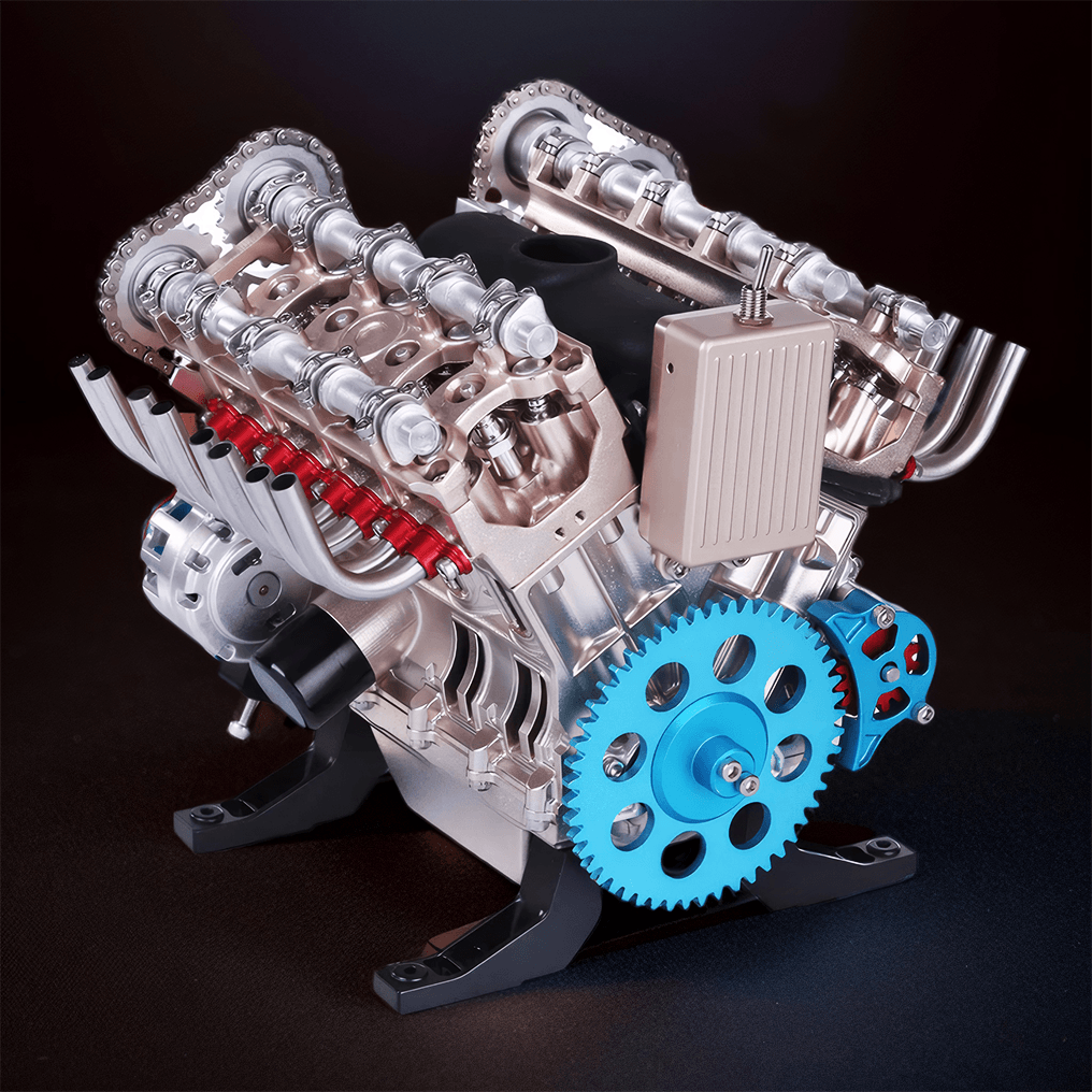 DIY Full Metal V8 Engine Model Kit RC 1: 3 Mini V8 Motor That Run 500+Pcs - DIY Engine Model by Extoril