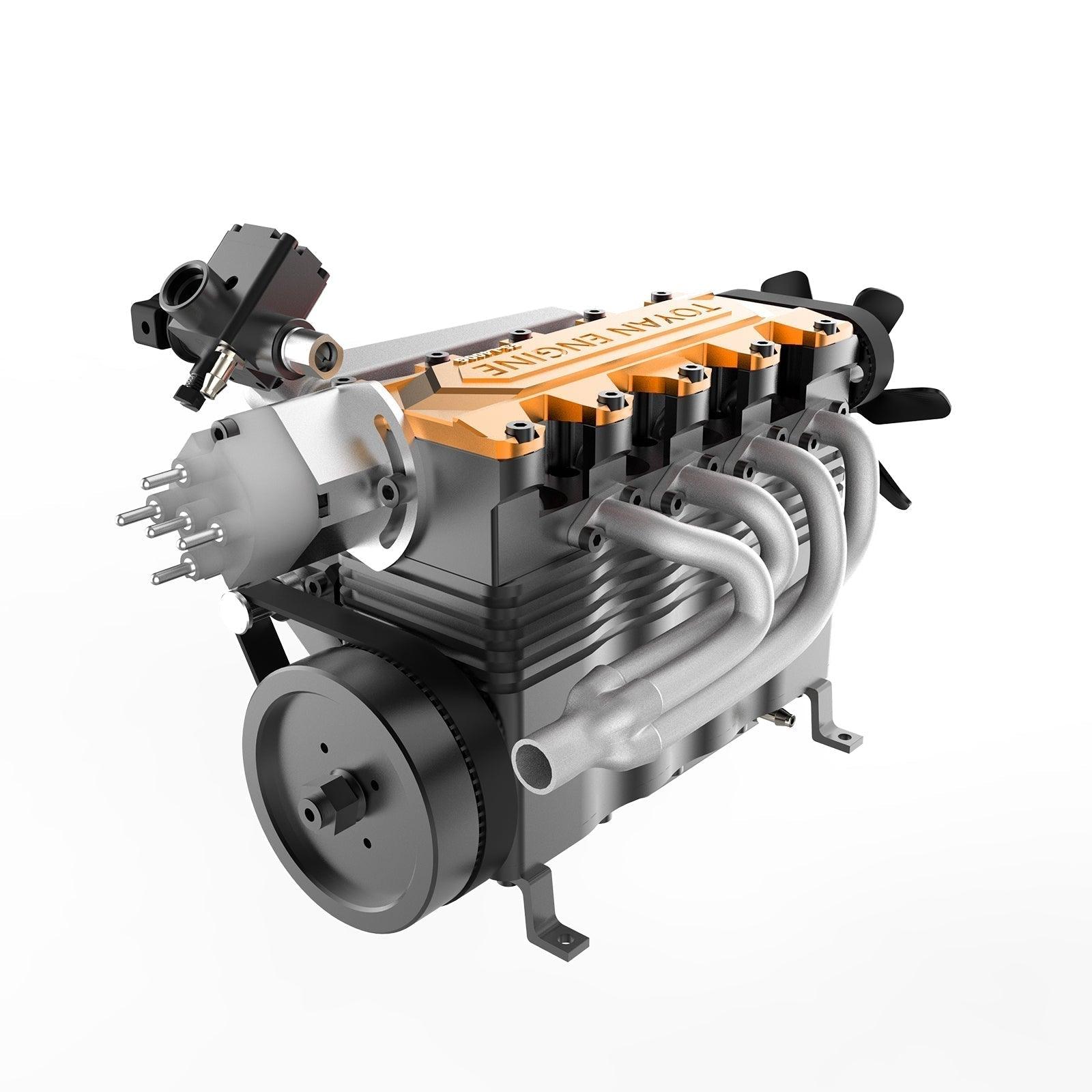 DIY OHC L4 Engine 14CC Gasoline Water-cooled Engine Model Kit FS-L400BGC - DIY Engine Model by Extoril