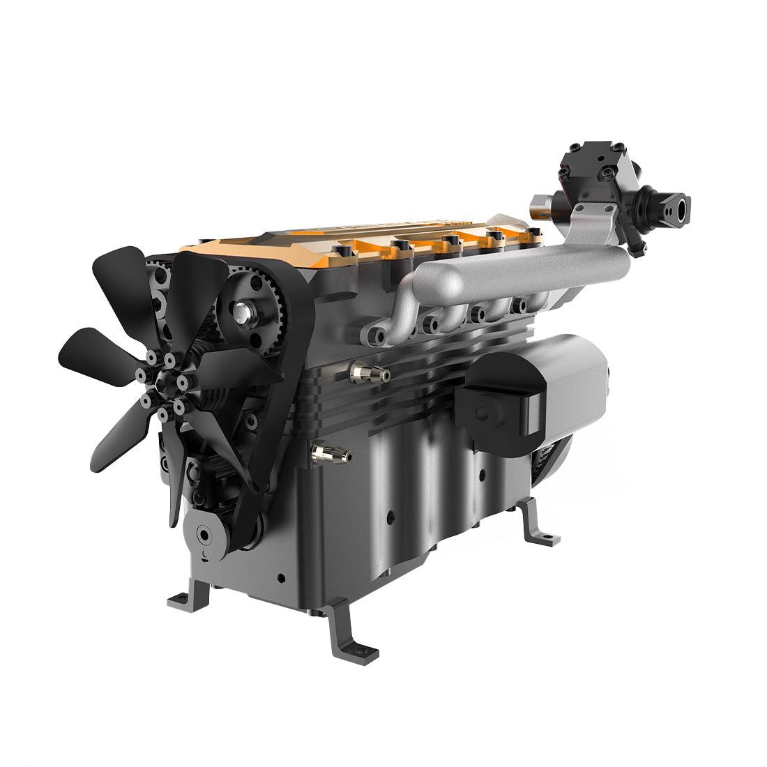 DIY OHC L4 Engine 14CC Gasoline Water-cooled Engine Model Kit FS-L400BGC - DIY Engine Model by Extoril