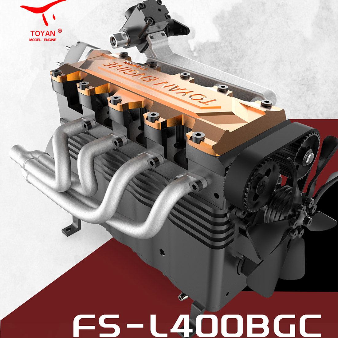 DIY OHC L4 Engine 14CC Gasoline Water-cooled Engine Model Kit FS-L400BGC - DIY Engine Model by Extoril