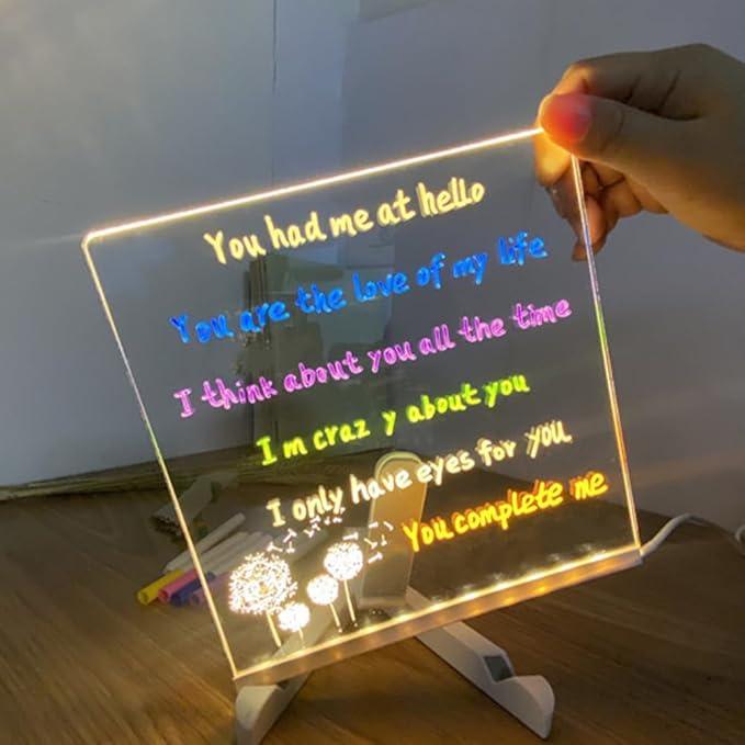 Personalized LED Erasable Acrylic Lamp for Kids - home decor by Extoril