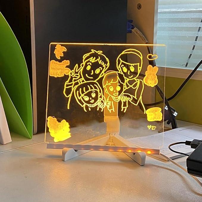 Personalized LED Erasable Acrylic Lamp for Kids - home decor by Extoril