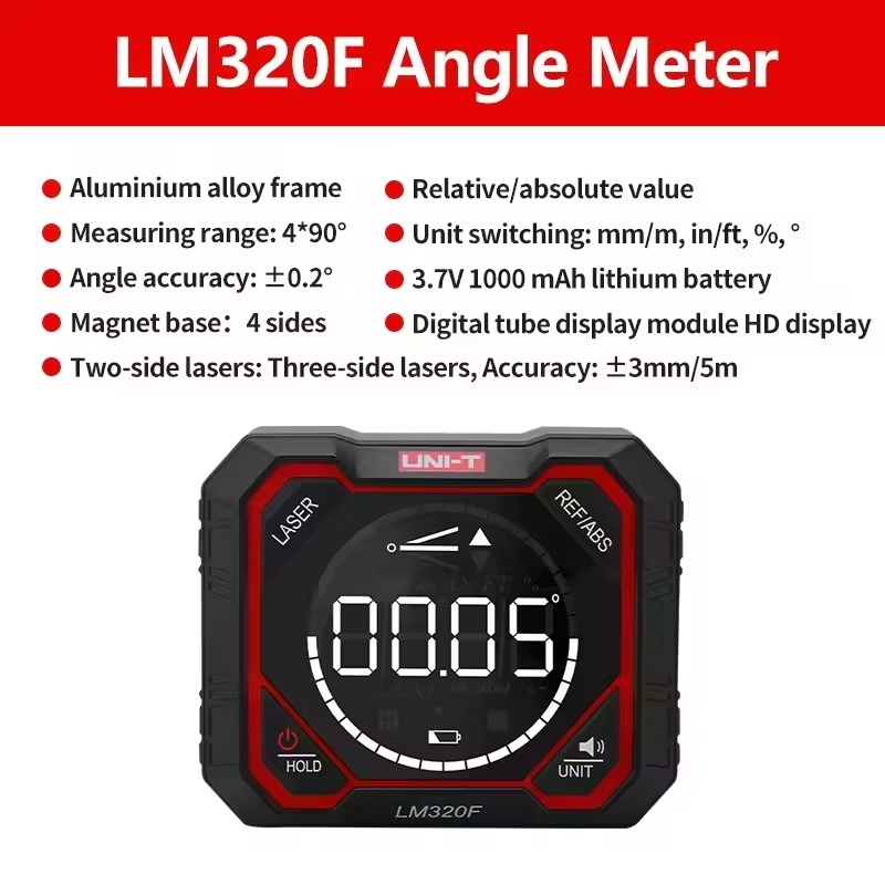 UNI-T Digital Inclinometer Magnetic Angle Finder - Gadget by Extoril
