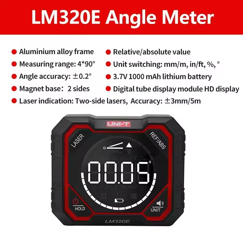 UNI-T Digital Inclinometer Magnetic Angle Finder - Gadget by Extoril