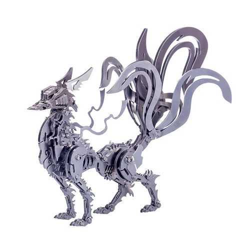 DIY 3D Metal Mechanical Nine-tailed Fox Puzzle Model Kit Assembly - 3d metal puzzle by Extoril
