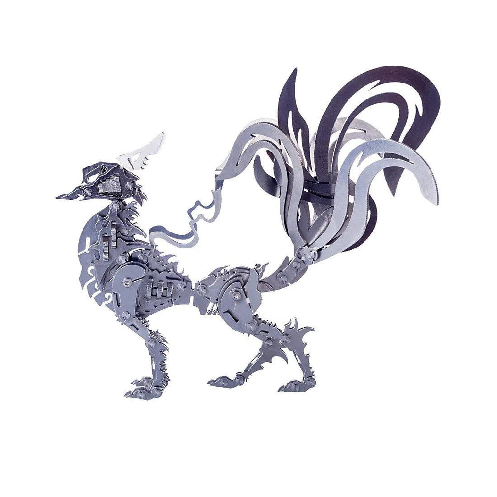 DIY 3D Metal Mechanical Nine-tailed Fox Puzzle Model Kit Assembly - 3d metal puzzle by Extoril