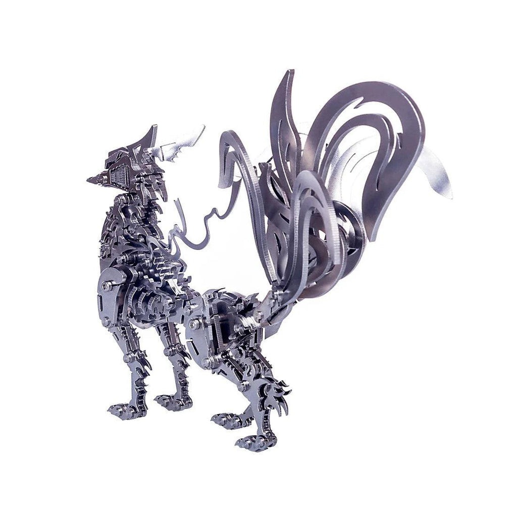 DIY 3D Metal Mechanical Nine-tailed Fox Puzzle Model Kit Assembly - 3d metal puzzle by Extoril