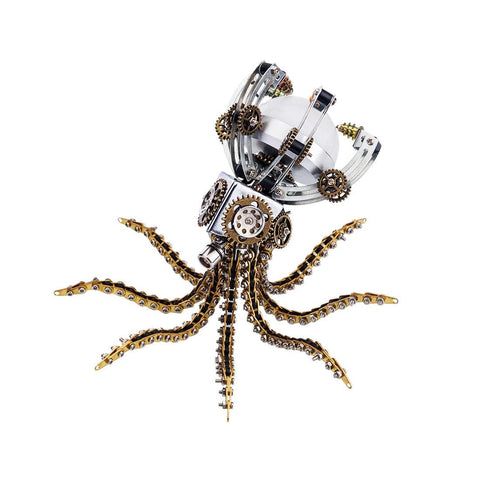DIY 3D Metal Steampunk Galaxy Mechanical Octopus