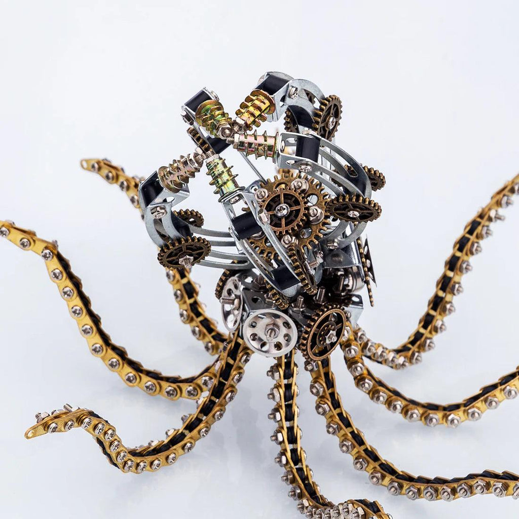 DIY 3D Metal Steampunk Galaxy Mechanical Octopus - 3d metal puzzle by Extoril