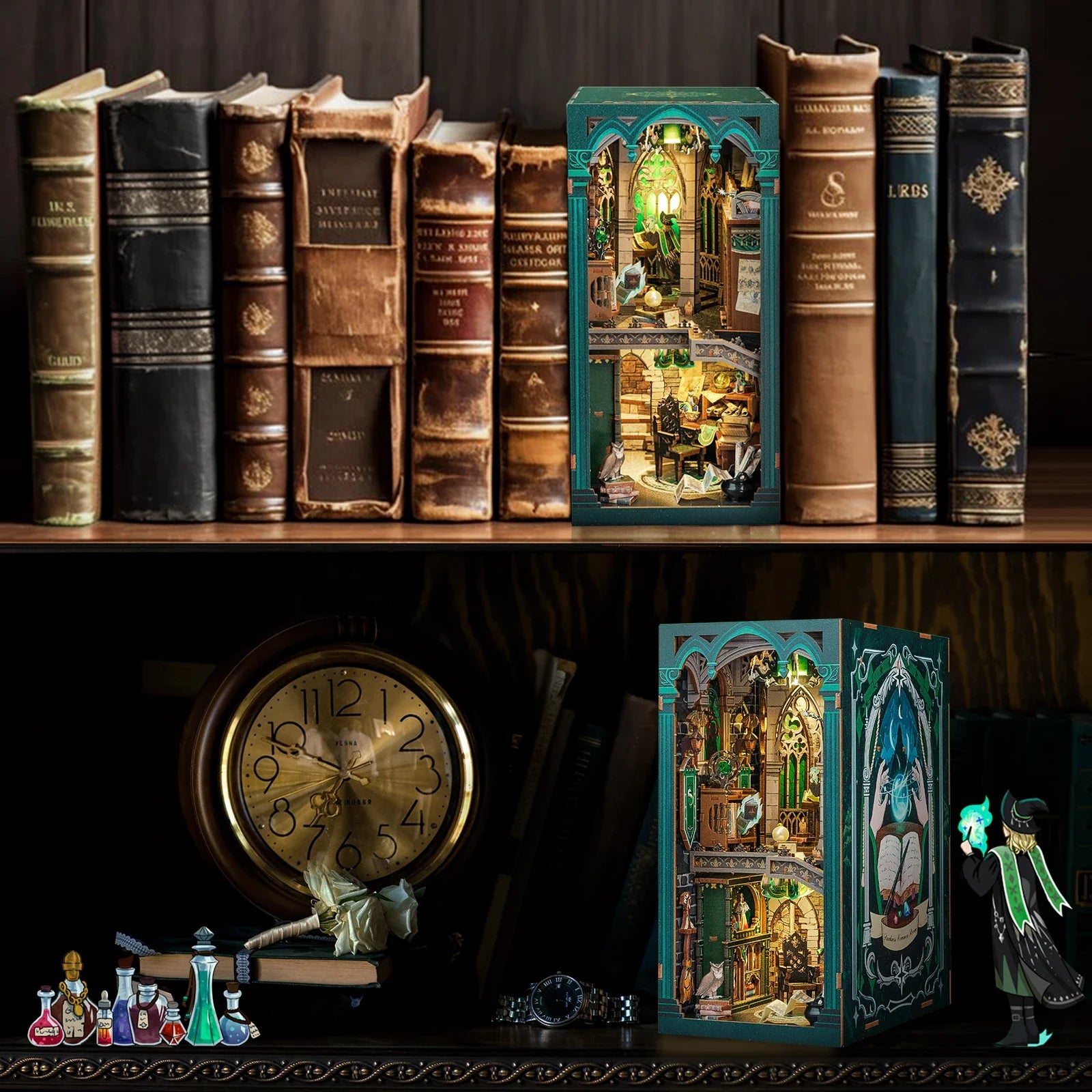 Diy Book Nook Shelf - Darkness Common Room - DIY Booknooks by Extoril