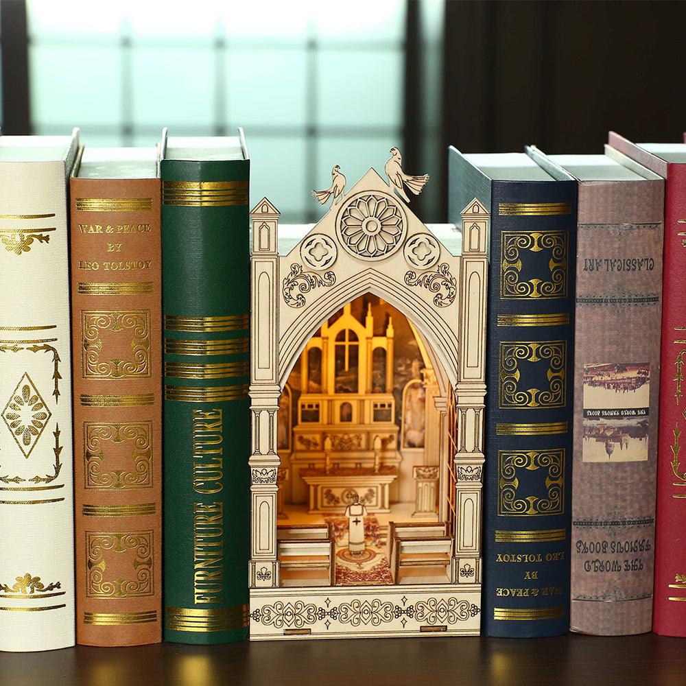 Diy Book Nook Shelf - Pray in The Church - DIY Booknooks by Extoril