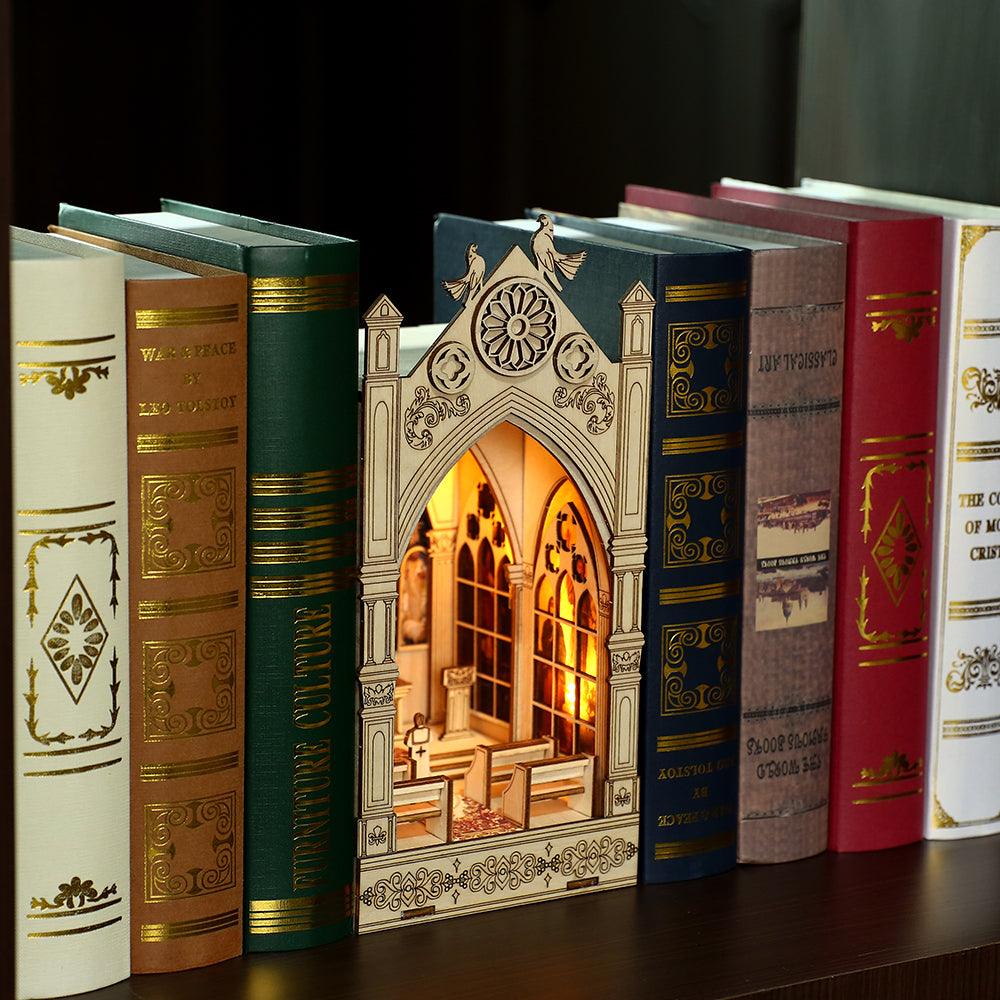 Diy Book Nook Shelf - Pray in The Church - DIY Booknooks by Extoril