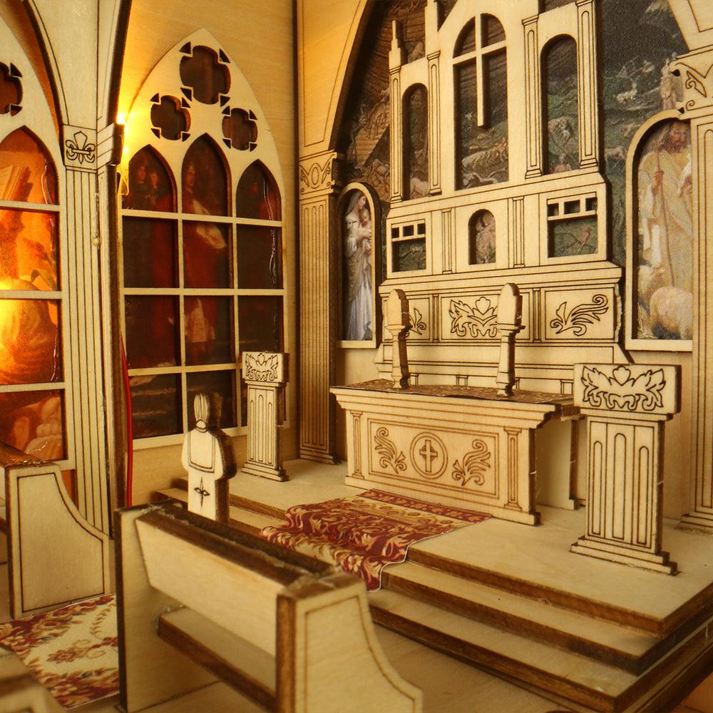 Diy Book Nook Shelf - Pray in The Church - DIY Booknooks by Extoril