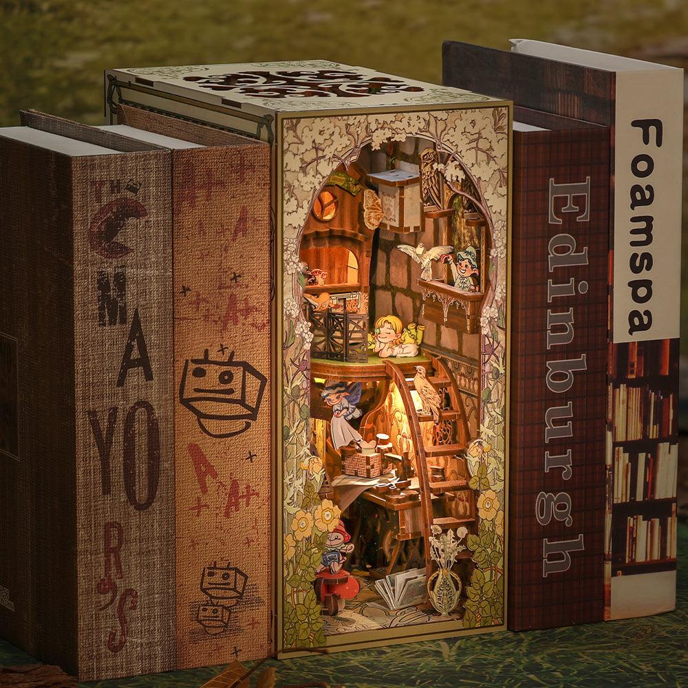 Diy Book Nook Shelf - Elves Paradise - DIY Booknooks by Extoril