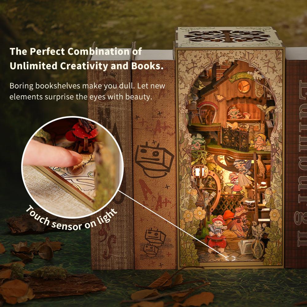 Diy Book Nook Shelf - Elves Paradise - DIY Booknooks by Extoril
