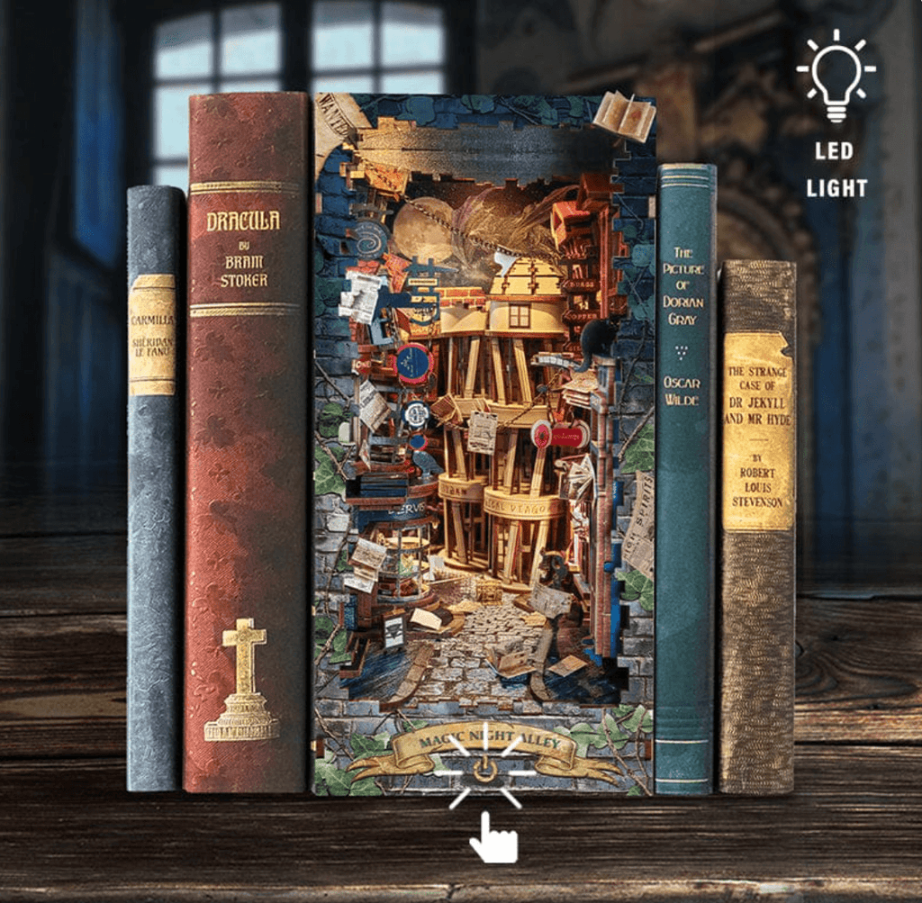 Diy Book Nook Shelf - Magic 3D Bookends Collection - DIY Booknooks by Extoril
