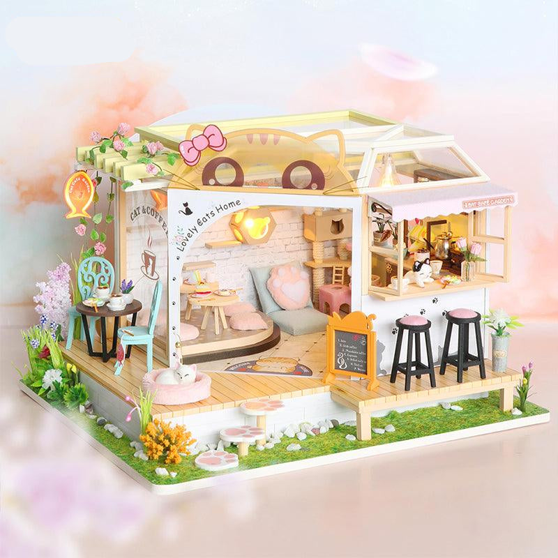 DIY Dollhouse Kit (Cat Coffee Garden) - DIY Miniature by Extoril
