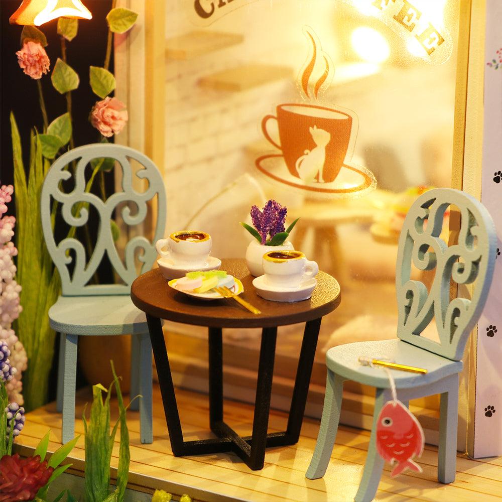 DIY Dollhouse Kit (Cat Coffee Garden) - DIY Miniature by Extoril