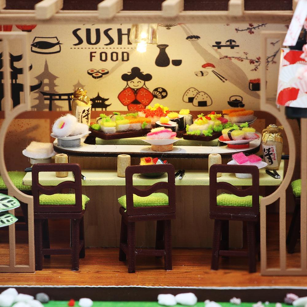 Sushi Haven Miniature Restaurant Kit - DIY Miniature by Extoril